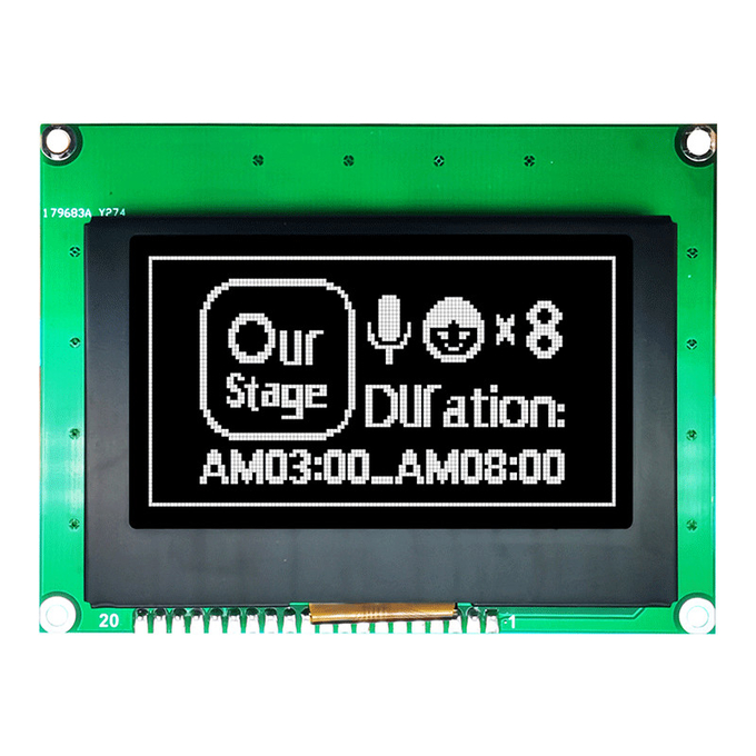 128X64 Graphic LCD Module | STN+BLUE Display With White Side Backlight/HTM12864-122 0